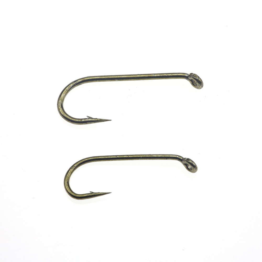 50pcs Fly Fishing Wet Fly Hook 2X Strong Wire Nymph Hook Bronze