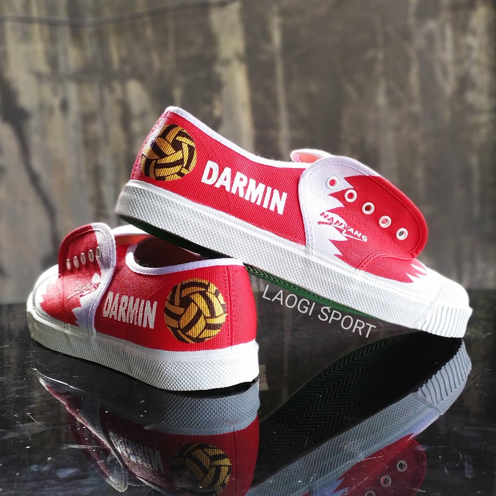 MERAH Nanyang shoes with blue and red motif Shopee Malaysia