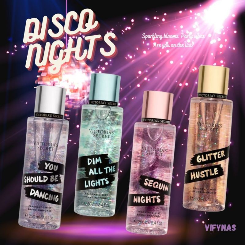 Victoria S Secret You Should Be Dancing Dim All The Lights Sequin Nights Glitter Hustle