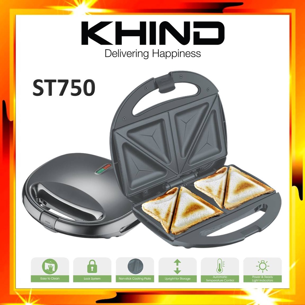 KHIND ST750 Sandwich Maker / Toaster Pembakar Roti Shopee Malaysia