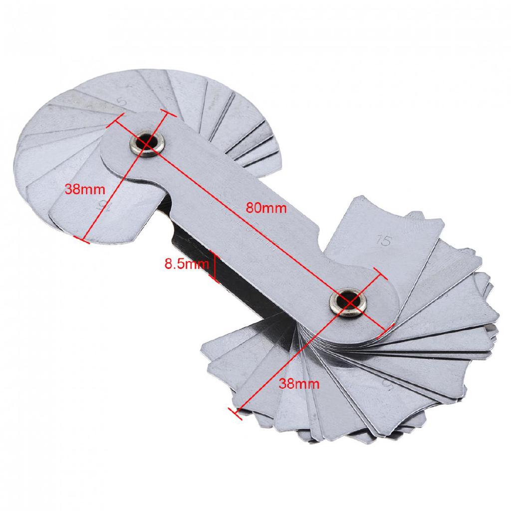 32pcs/set R15-25A7C08 High Precision Stainless Steel Radius Gauge ...