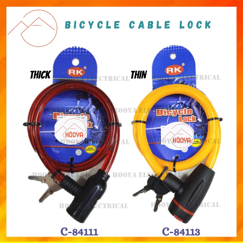 Thin bike deals lock cable