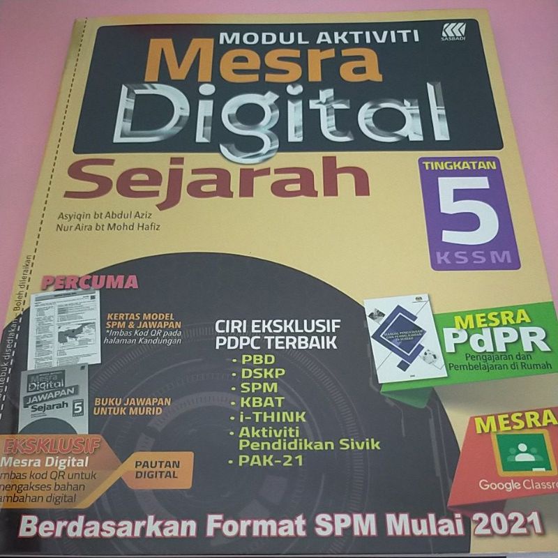 Modul Aktiviti Mesra Digital Tingkatan 4 Dan 5 Sejarah English