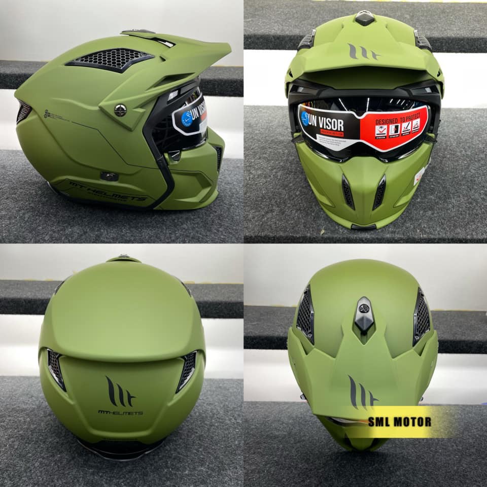 MT HELMETS, STREETFIGHTER, VERDE MATE