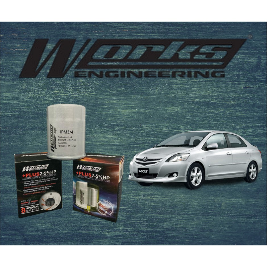 Works Engineering Performance Engine Oil Filter - JP 3/4 TOYOTA VIOS ...