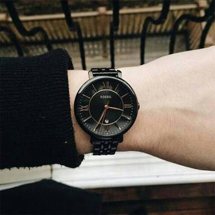 Original Fossil ES3614 Jacqueline Black Dial Black Ion plated Ladies Women Watch Jam Tangan Wanita Perempuan Shopee Malaysia