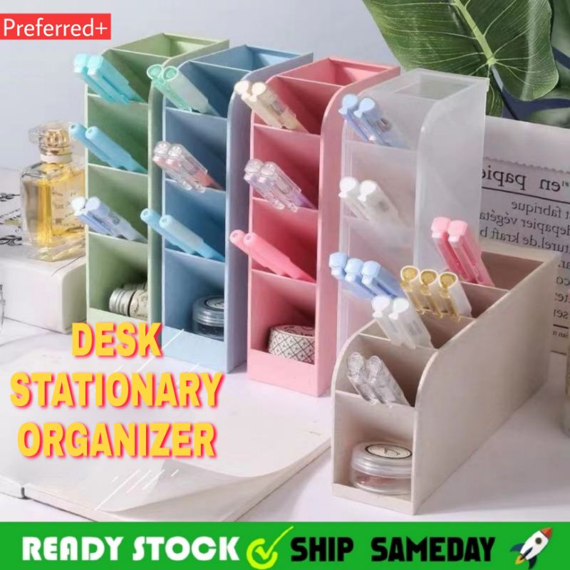 STYLE Office Table Study Desk Organizer Pen Storage Box Holder Student ...