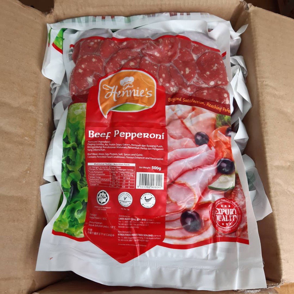 HENNIE'S Beef Streaky Slice (Bacon) 500G (HALAL) Shopee Malaysia
