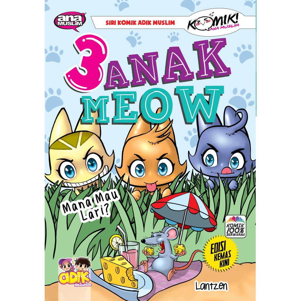 ANA MUSLIM - KOMIK 3 ANAK MEOW MANA MAU LARI | Shopee Malaysia