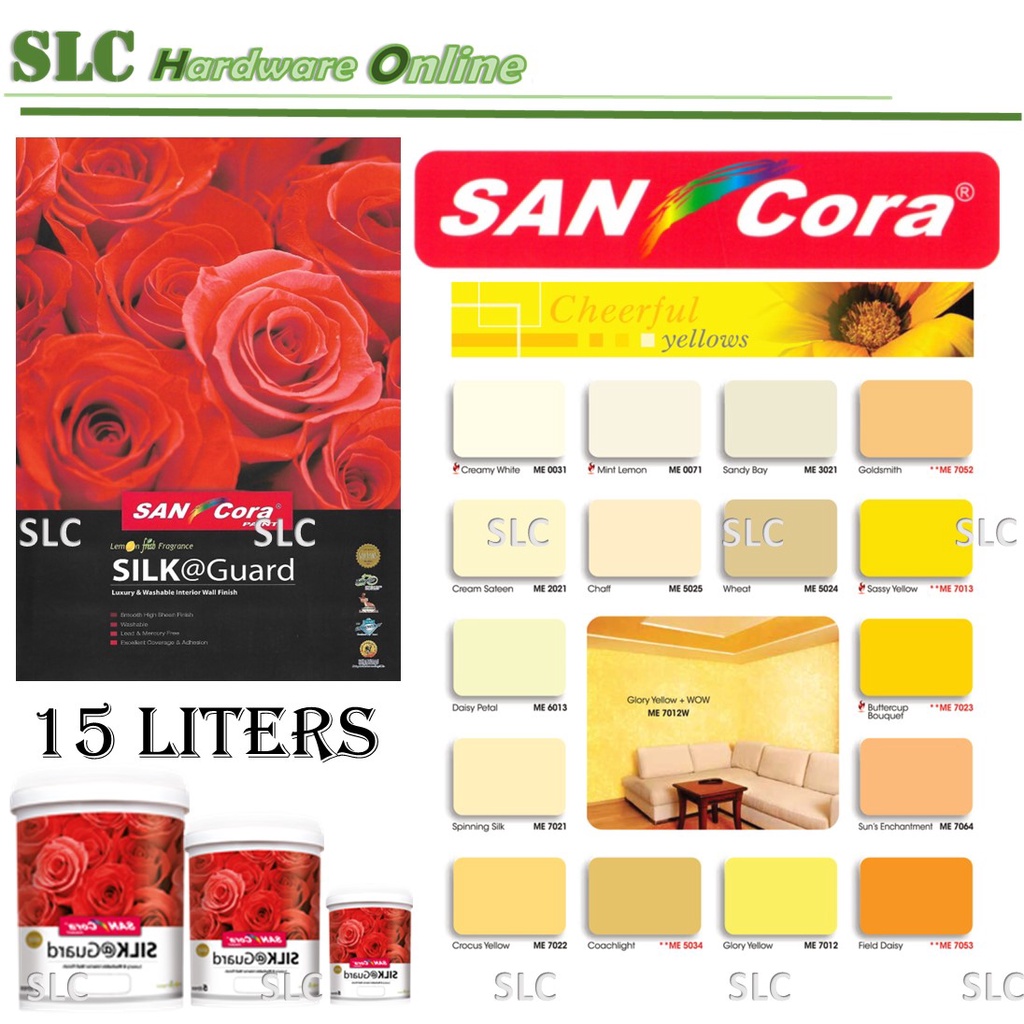 SANcora SILKGuard Luxury & Washable Interior Wall Paint 15 Liters