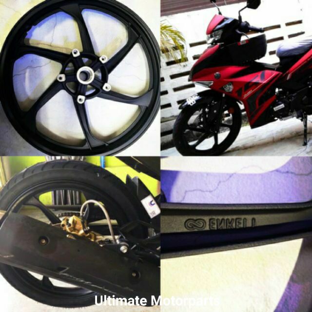 6batang Y15ZR Sport Rim Matt Black Color Full Chop Enkei Rim F17x1.6 ...