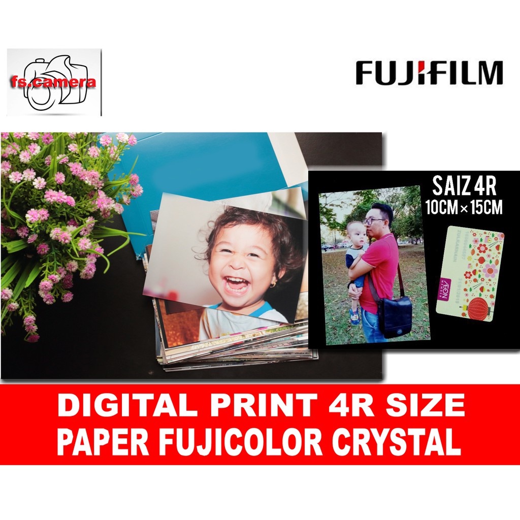 PHOTO PRINT 4R 5R 6R 8R GLOSSY/MATTE PAPER BY FUJIFILM ORIGINAL PAPER ...