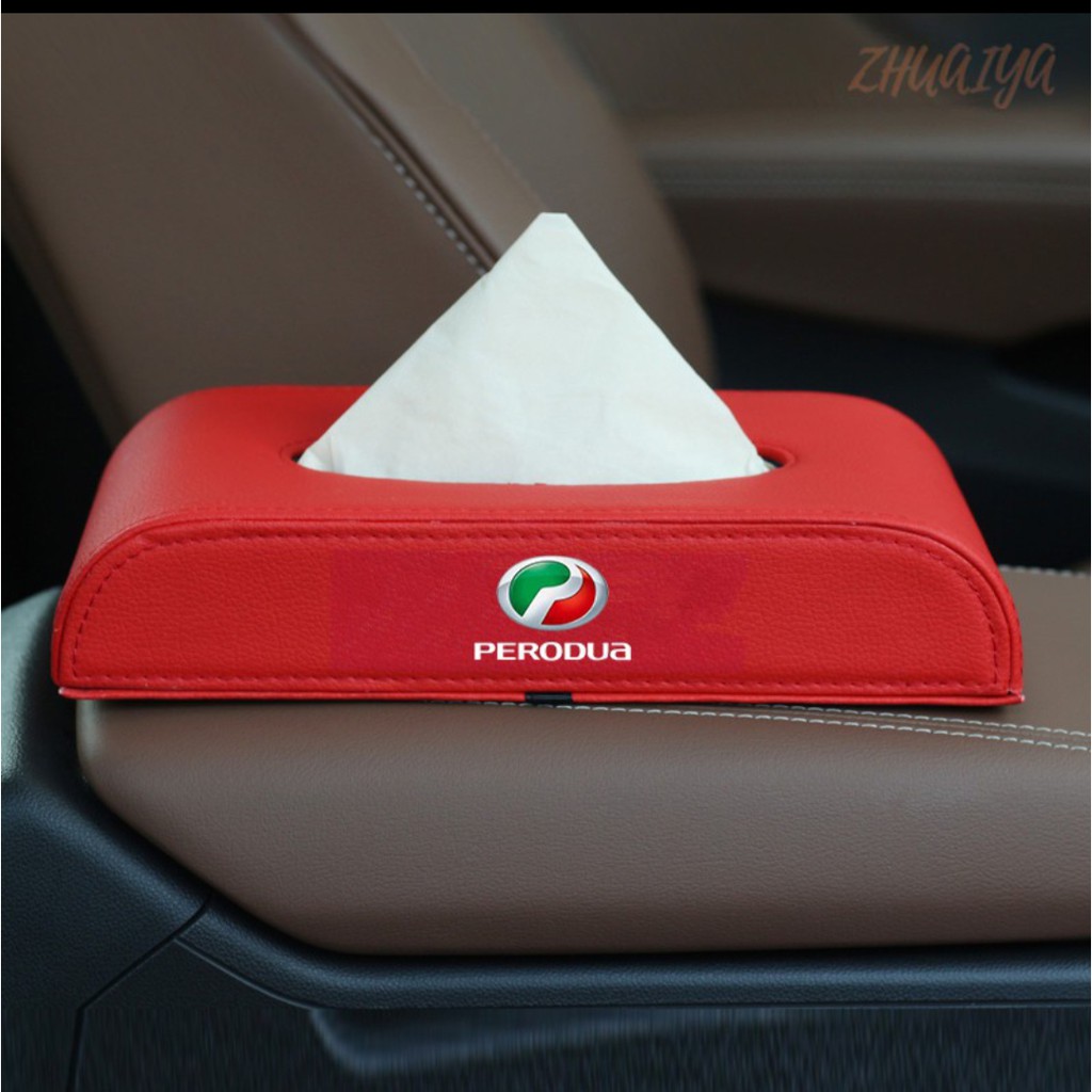 KOTAK TISU KERETA PERODUA KULIT Leather Car Tissue Box Holder FOR