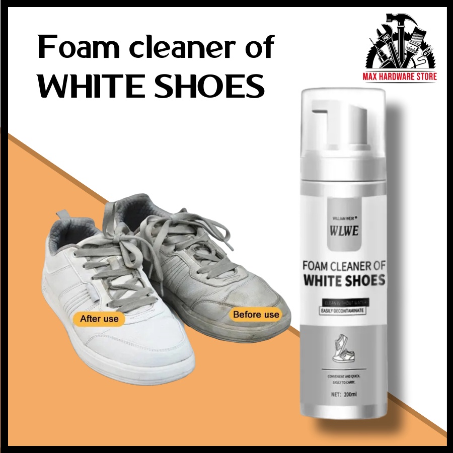 200ml Whitening Shoe Spray Wash-free Cleaning Foam Whitener Dry