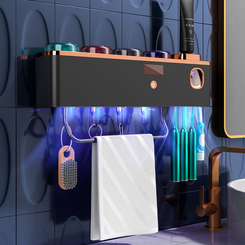 New Style Disinfection Toothbrush Holder Upgraded Cup Sterilizer Wall ...