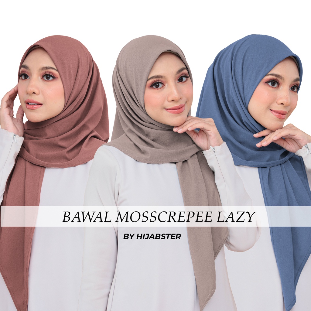 TUDUNG INSTANT BAWAL / INSTANT BAWAL LAZY TRAVEL MOSSCREPE BIDANG 45 ...