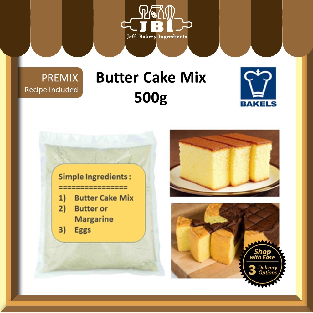 (Buy 1 FOC 1) Bakels Pettina Butter Cake Mix 500g Tepung Segera Butter