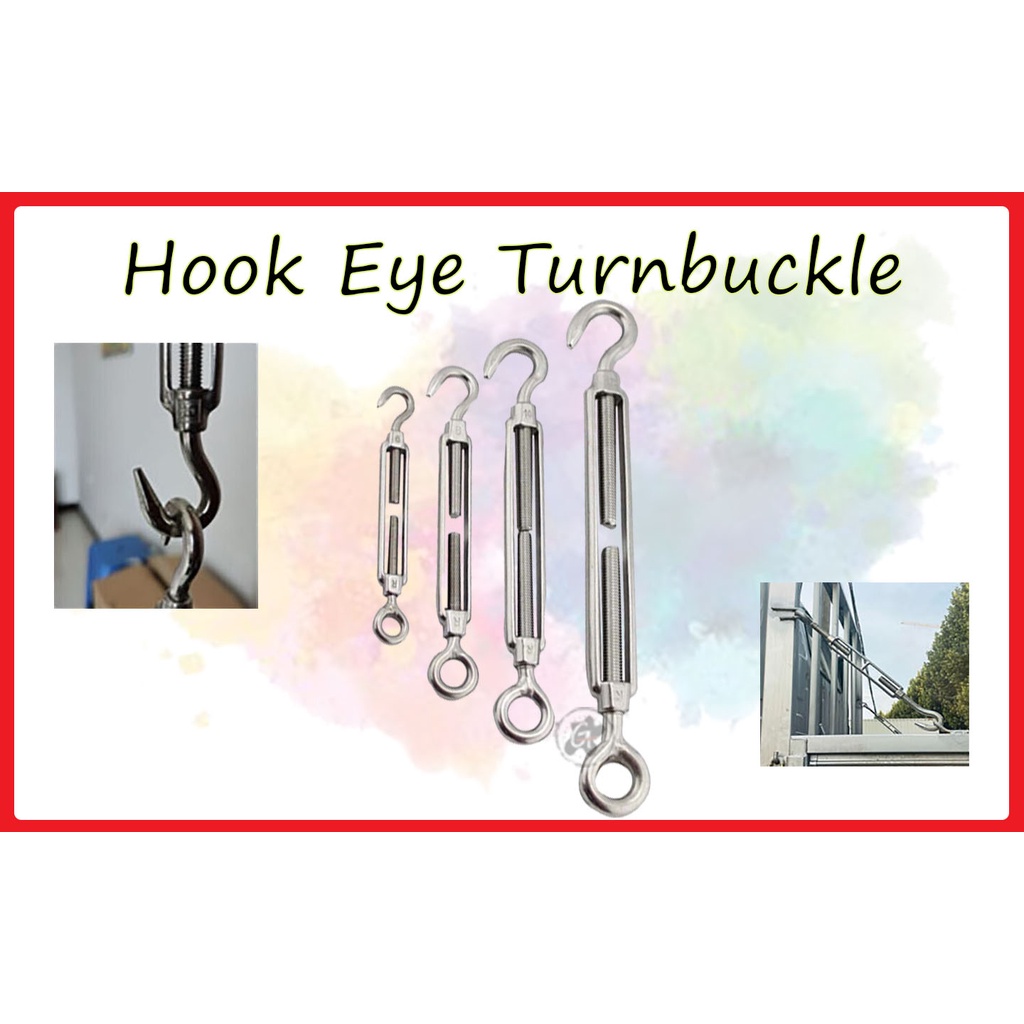 Hook & Eye Turnbuckle Wire Strainer Tension /Galvanized Turnbuckle
