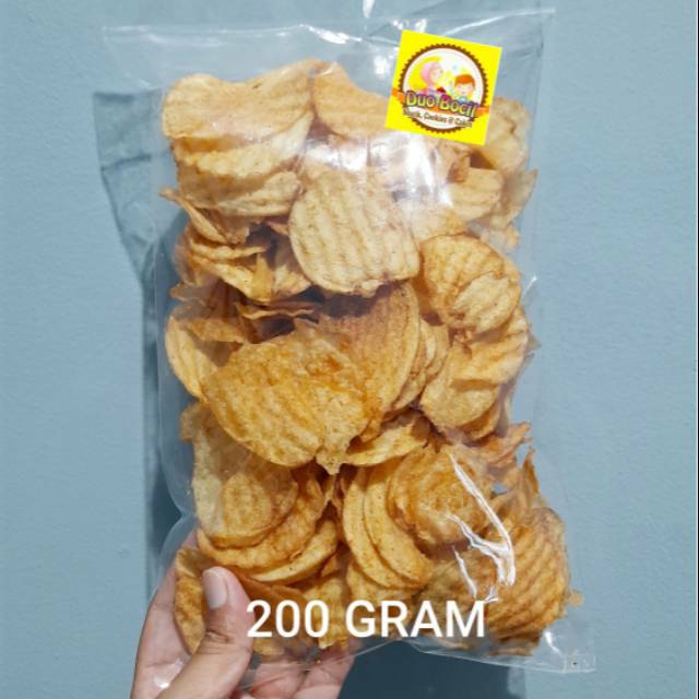 Delicious And Delicious Original Potato Chips 200 Grams - Duo Tillel ...