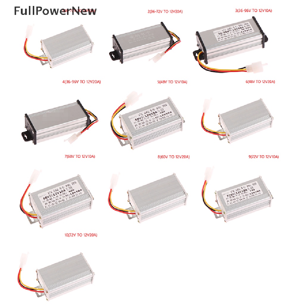 Full DC 36/48/60/72/96V to 12V 10/20A DC Converter Electric Vehicle