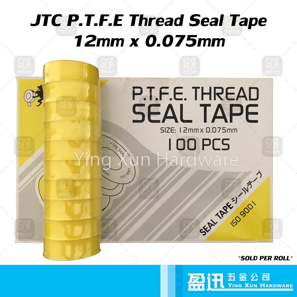 Jtc Seal Tape White Pipe Thread Ptfe Tape Pita Tape Putih 12mm X 0 