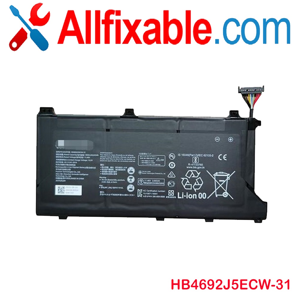 Batterie 42Wh Pour Huawei MateBook D 15 / Honor MagicBook - 11,46V - Compatible HB4692J5ECW-31 - Garantie 1 An