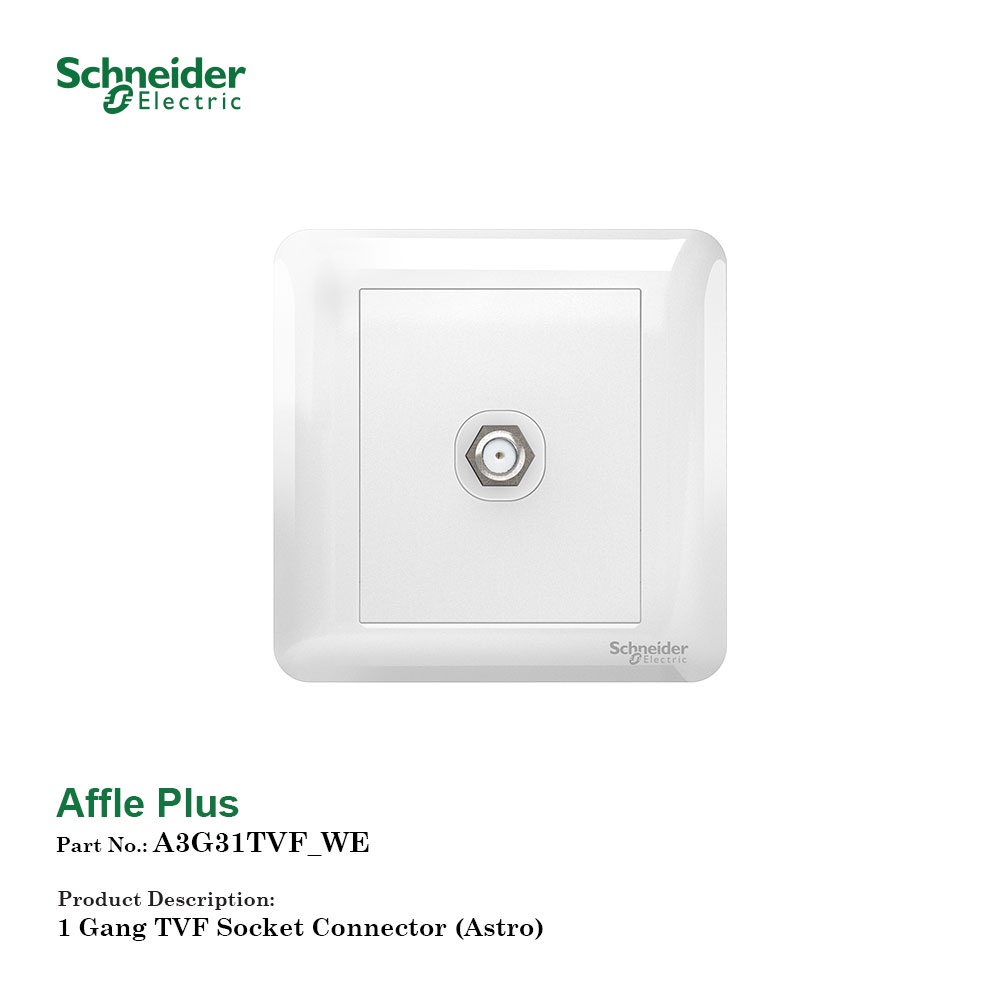 SCHNEIDER AFFLE PLUS SERIES WHITE SWITCHES & SOCKETS SIRIM | Shopee ...