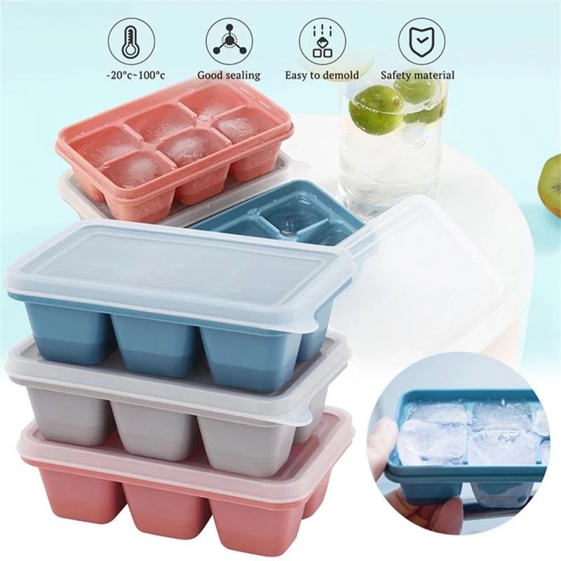 6 Grids Mini Ice Cube Maker Mold /Quick Freezer Home Fridge Ice Cream