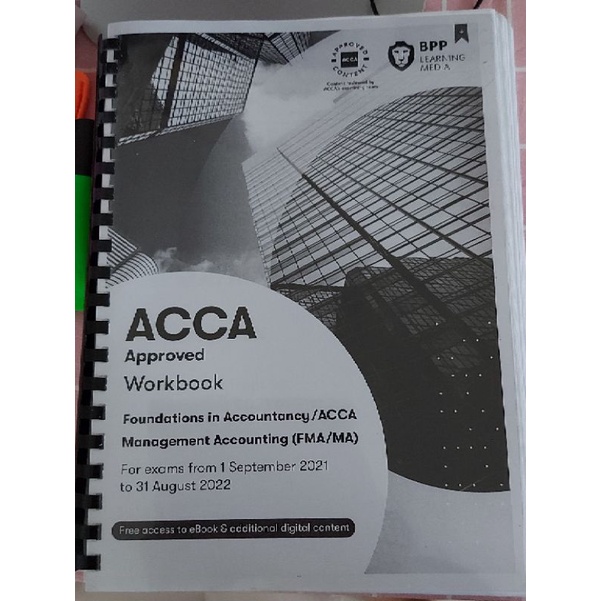 ACCA MA Management Accounting(FIA FMA ) Workbook (Valid Till Aug ...