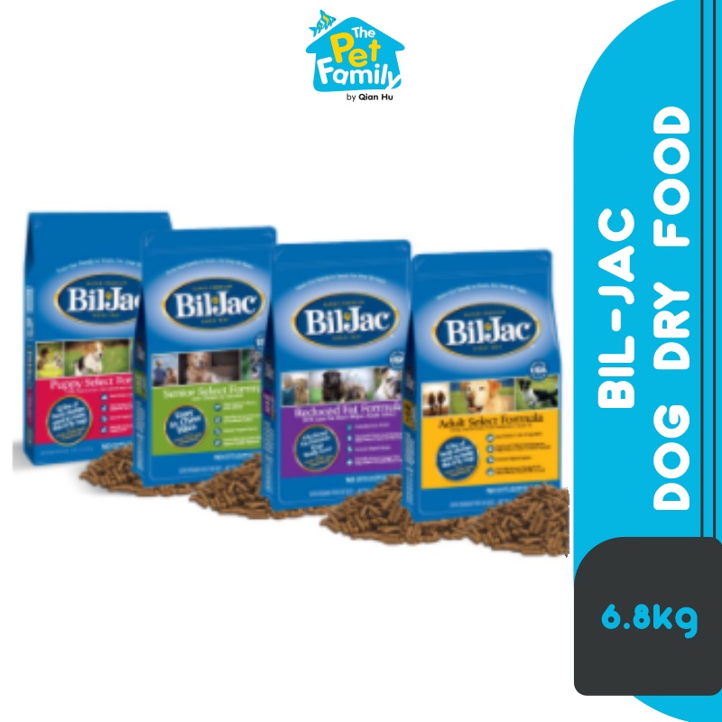 6.8kg BilJac Select Formula Puppy/Adult/Senior/Reduced Fat Dog Food