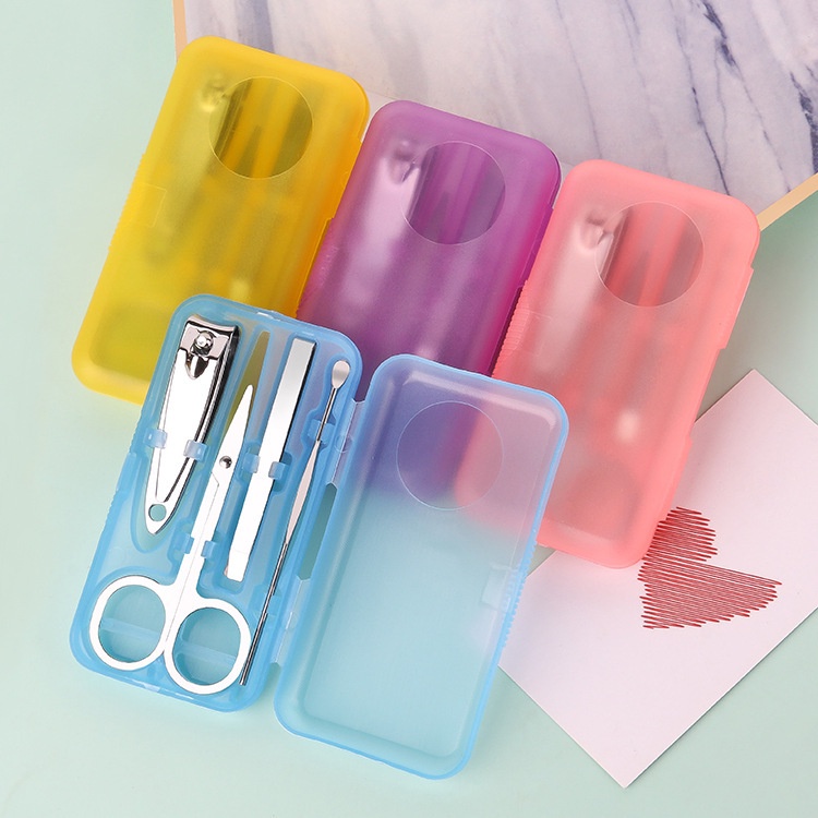 1 Set 4pcs Manicure Set Pedicure Kit Nail Clipper Set Cuticle Pusher ...