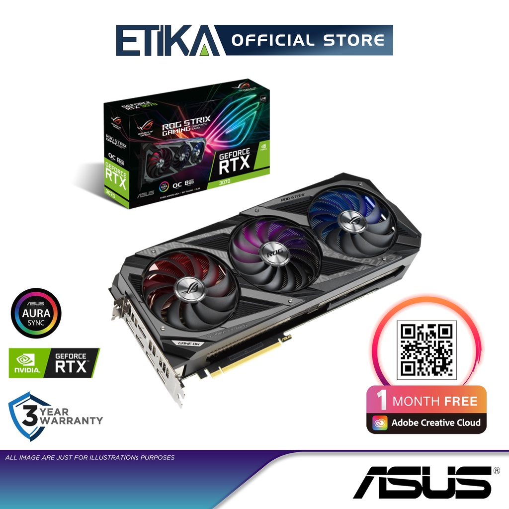 NEW UNIT ] Asus ROG Strix GeForce RTX 3070 V2 OC Edition 8GB GDDR6 ...