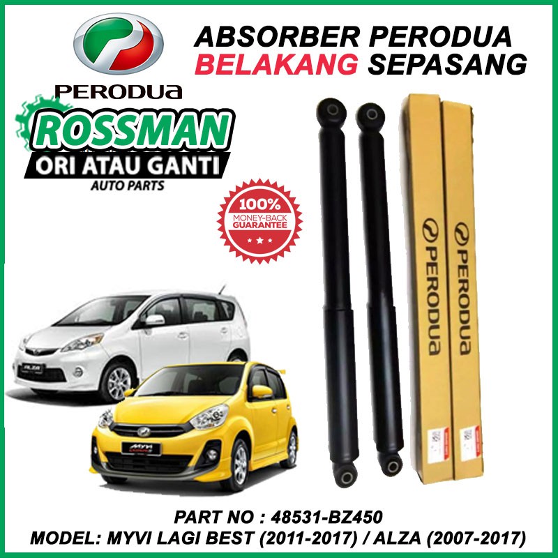 Original Perodua Myvi Lagi Best Alza Rear Absorber Set Pcs Shopee Malaysia