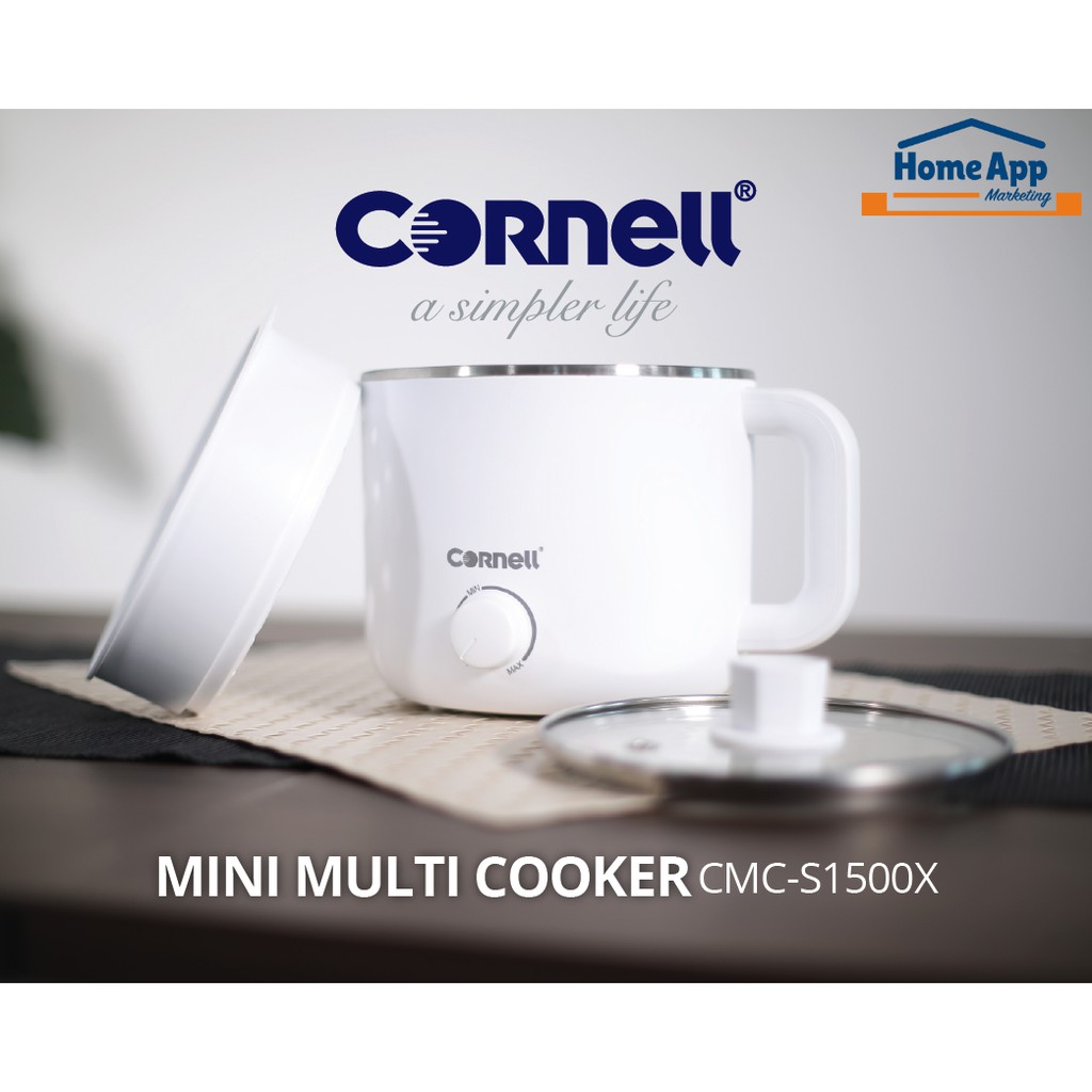 【Exclusive】CORNELL 1.5L Mini Multi Cooker With Steamer CMCS1500X Mini