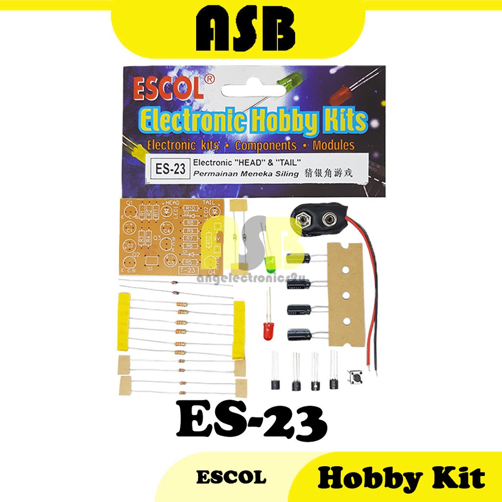 (1pc) ESCOL ES23 Electronic " HEAD " & " TAIL " Electronic Hobby Kits