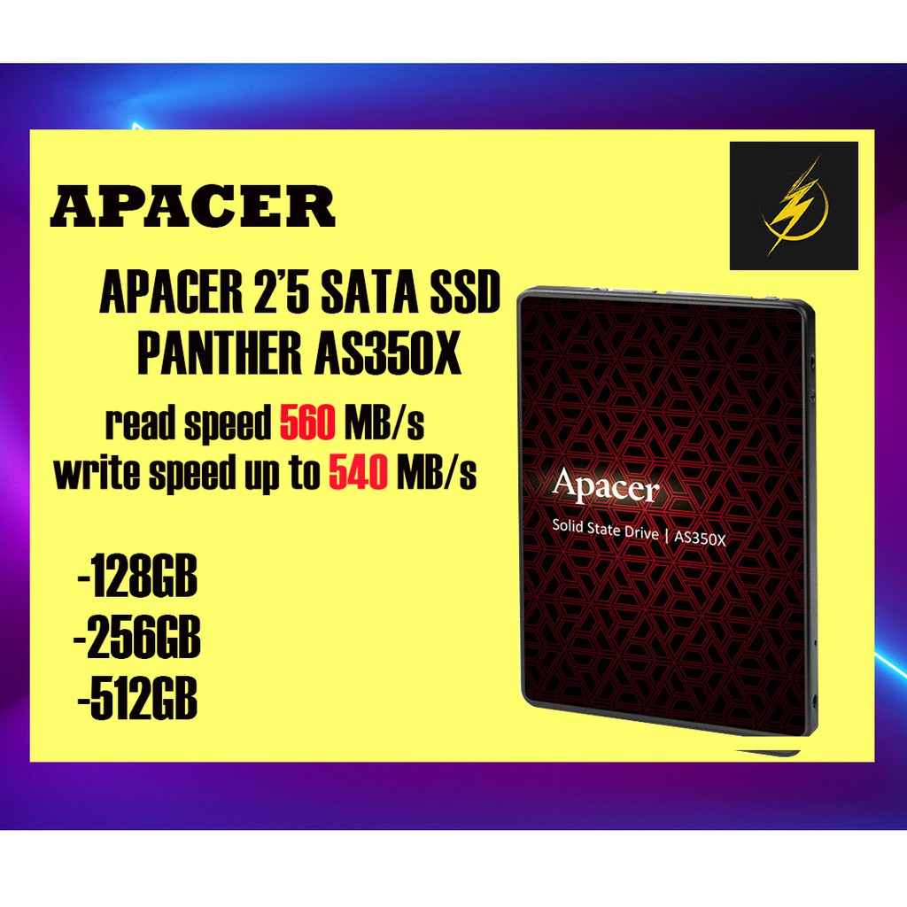 APACER 2'5 SATA SSD AS350X 128GB 256GB 512GB | Shopee Malaysia