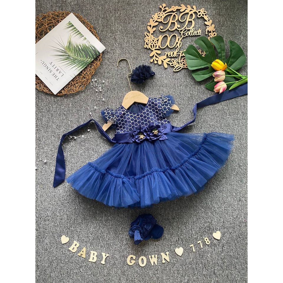 Navy blue hotsell baby gown