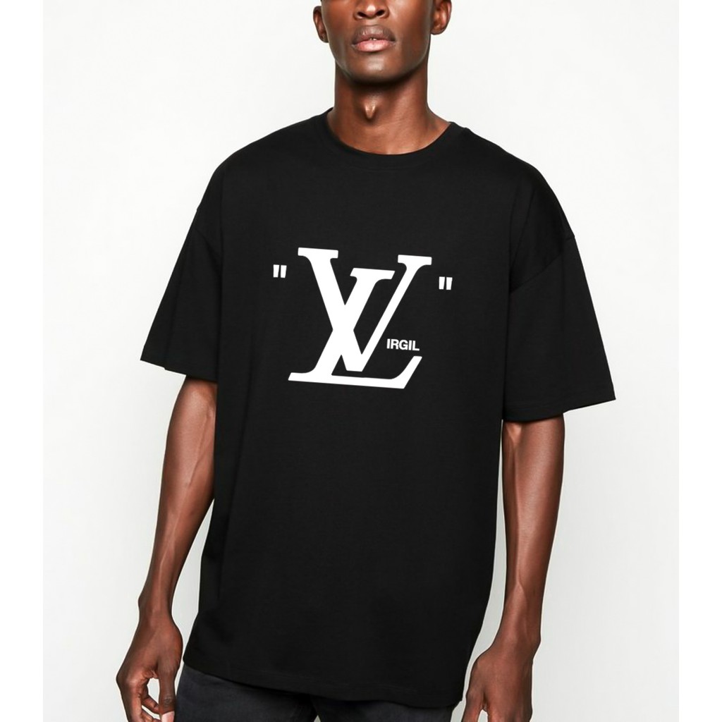 LOUIS VUITTON X OFFWHITE Virgil Abloh 2020 Unisex 100% Premium Cotton Black  T-shirt LV T-shirt Off-white T
