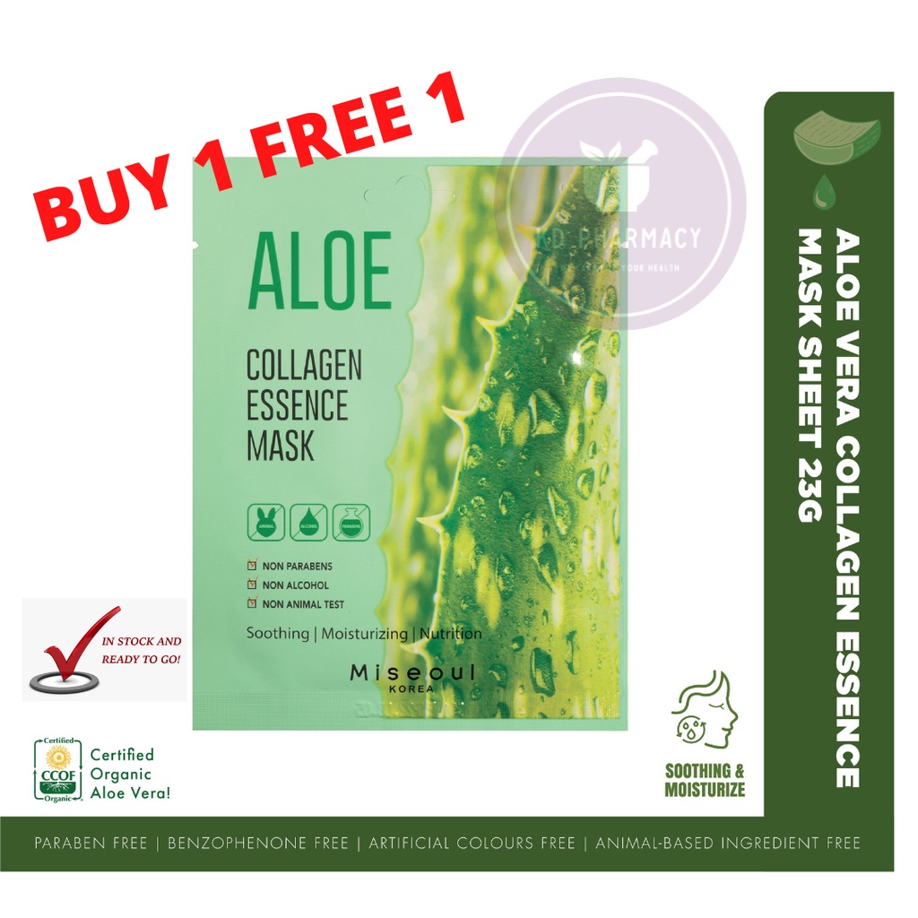 Miseoul Aloe Vera Collagen Essence Mask/Moisturize/ Hydration/ Soothing
