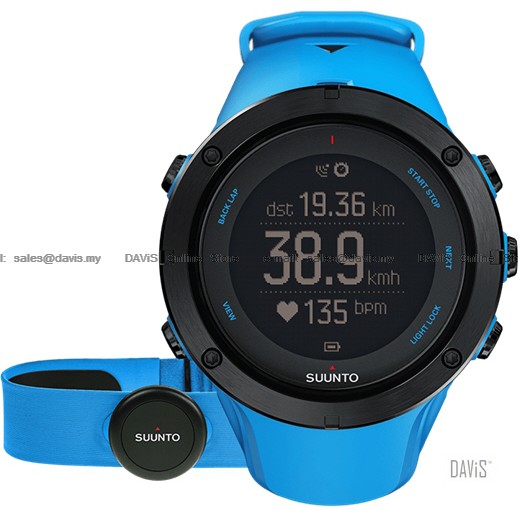 Suunto Ambit3 Peak sapphire blue with HR HRM GPS Watch Original