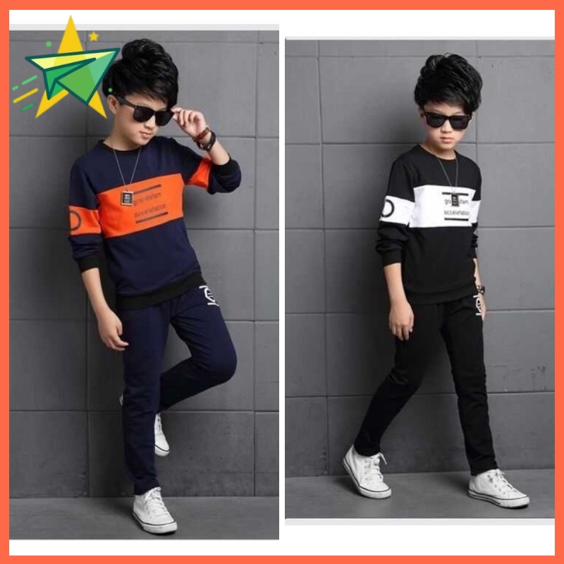 Bass baby boy clothes kids 3 13 years 2pcs set handsome shirt pants long sleeve suit clothing Breathable Shopee Malaysia