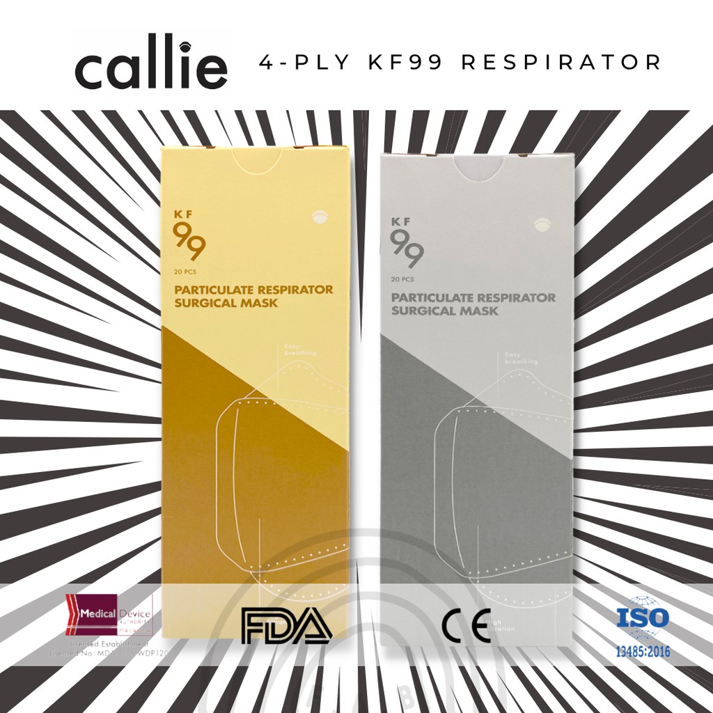 (100% ORIGINAL) CALLIE KF99 99% Filtration 4 PLY Premium Medical ...