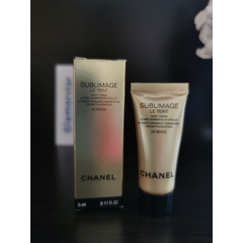 Chanel Sublimage Le tient ultimate Radiance-generating Cream Foundation 5ml  20 Beige