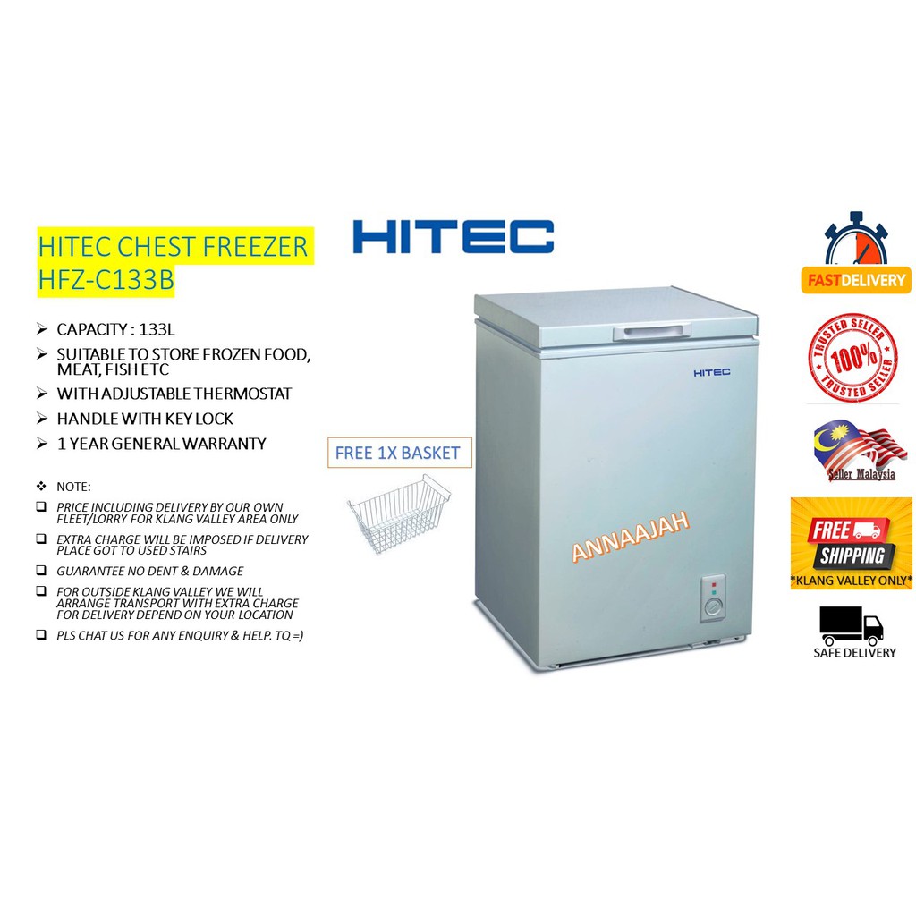 CHEST FREEZER JENAMA HITEC 133L (NEW UNIT) Shopee Malaysia