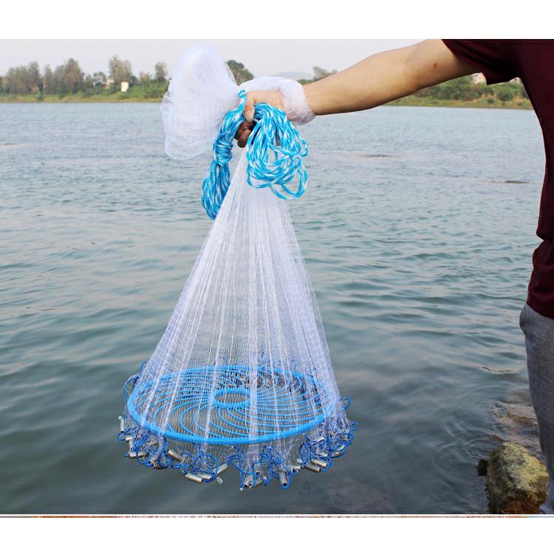 Saltwater Fishing Cast Net for Bait Trap Fish Throw Net American 4ft ...