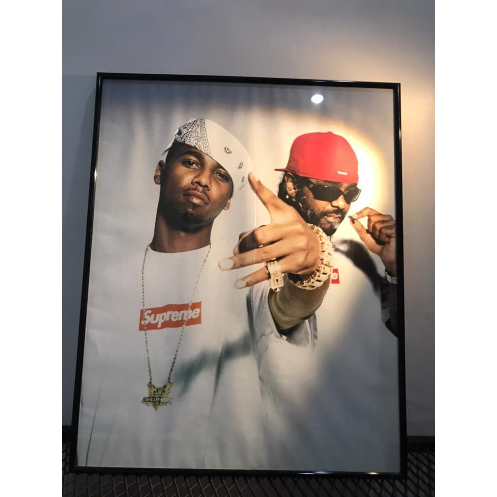 100% AUTHENTIC} SUPREME X RAEKWON DIPSET POSTER WITH FRAME / READY