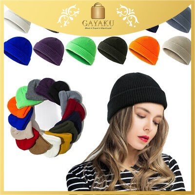 Winter Warm Beanies Casual Short Thread Hip Hop Hat Adult Men Beanie Female  Wool