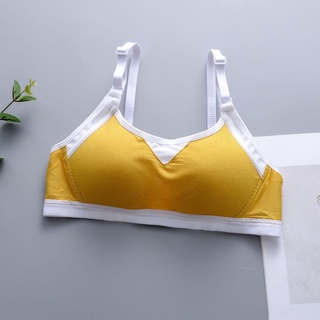 Japan breathable simple cotton bra, thin tube top for young girls