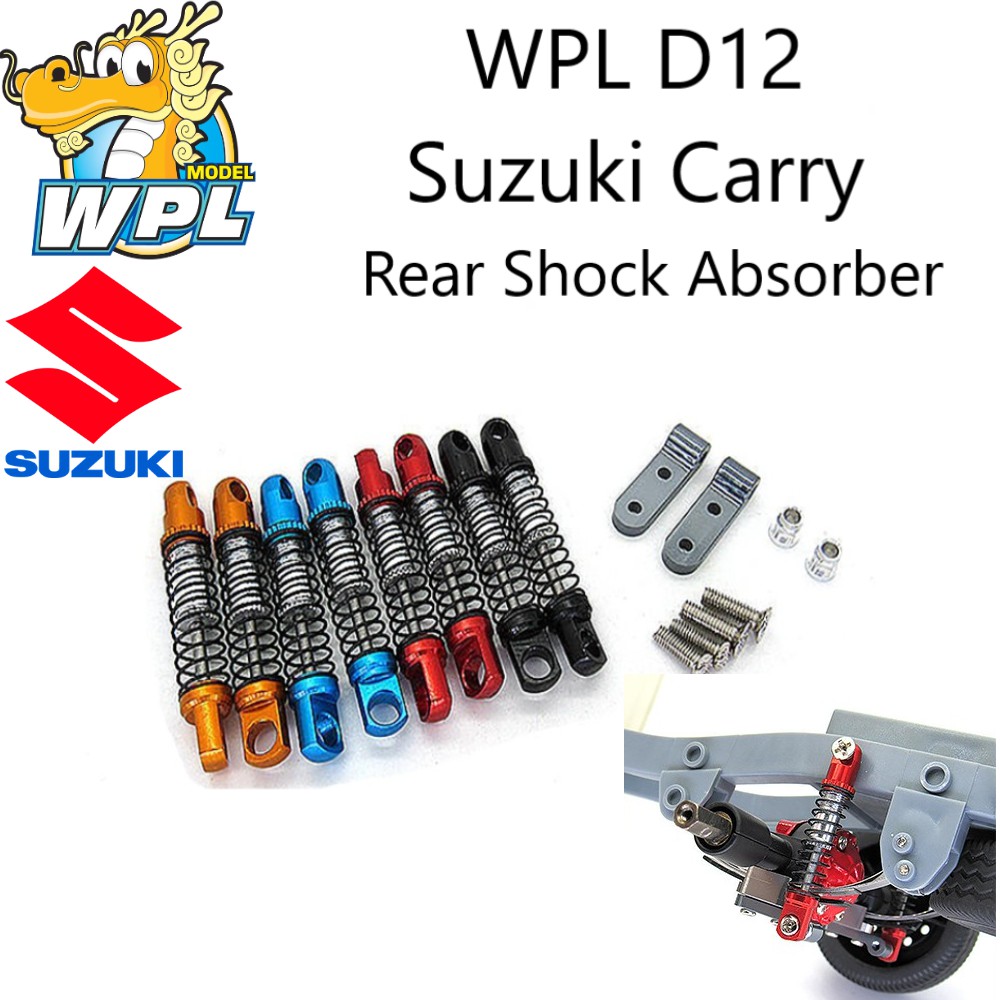 WPL D12 RC Truck Upgrades Rear Shock Absorber Damper with Mount Fixed ...