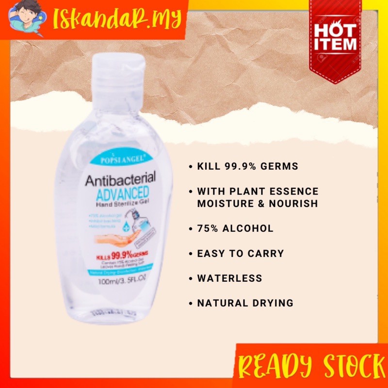 Kill 99.9% Germs Hand Sanitiser Waterless Popsi Angel Antibacterial ...